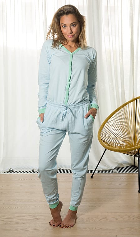 Light Blue Ladies Pyjama Overall